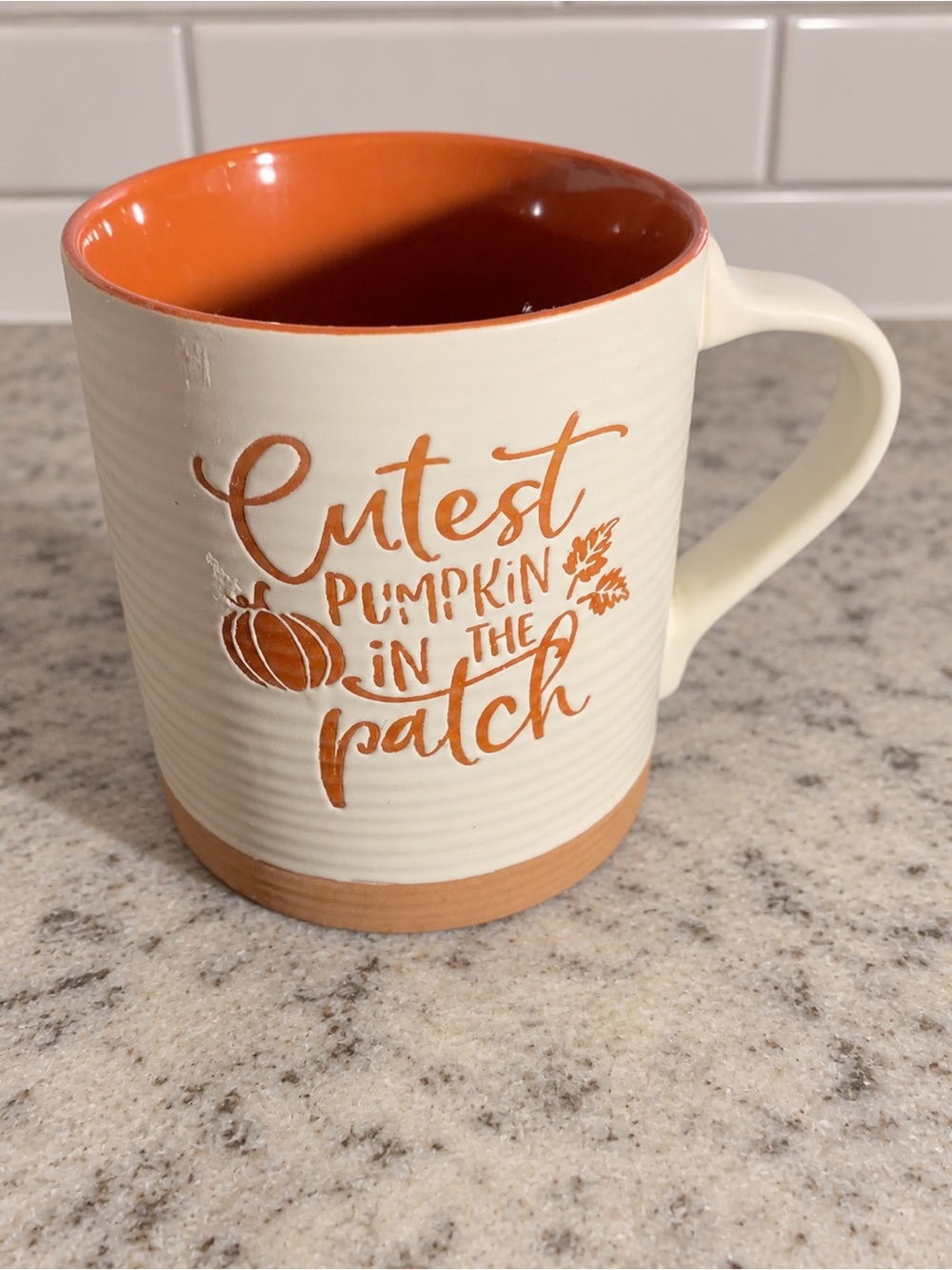 Cutest Pumpkin in the Patch Fall Ceramic Mug Orange Cream